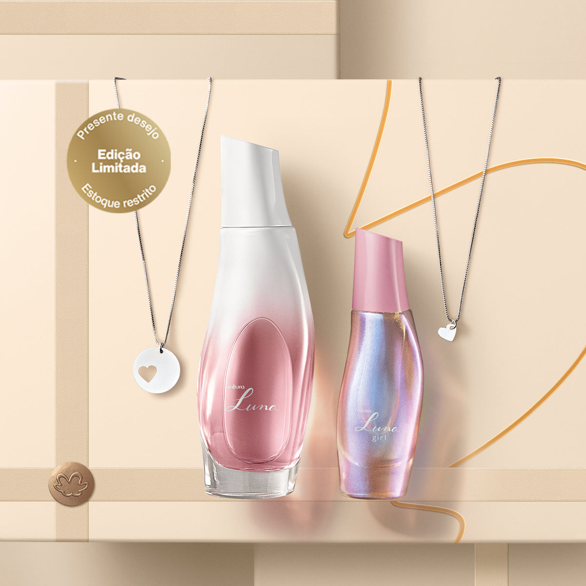 Presente Natura Luna e Luna Girl Mãe e Filha com Acessório (3 produtos)