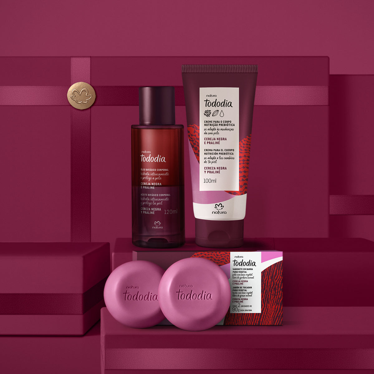 Presente Tododia Cereja Negra e Praliné (3 produtos)